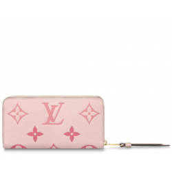 Louis Vuitton By The Pool series Monogram Empreinte leather zipper wallet light pink